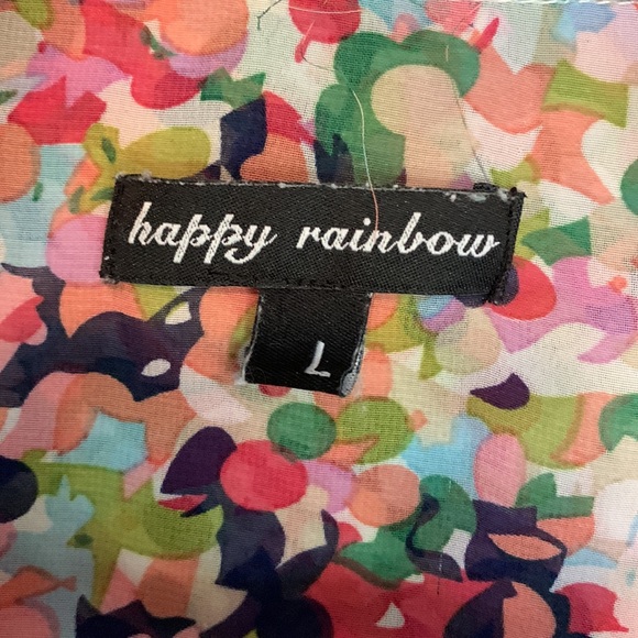 Happy Rainbow gently used blouse size large - Picture 4 of 5